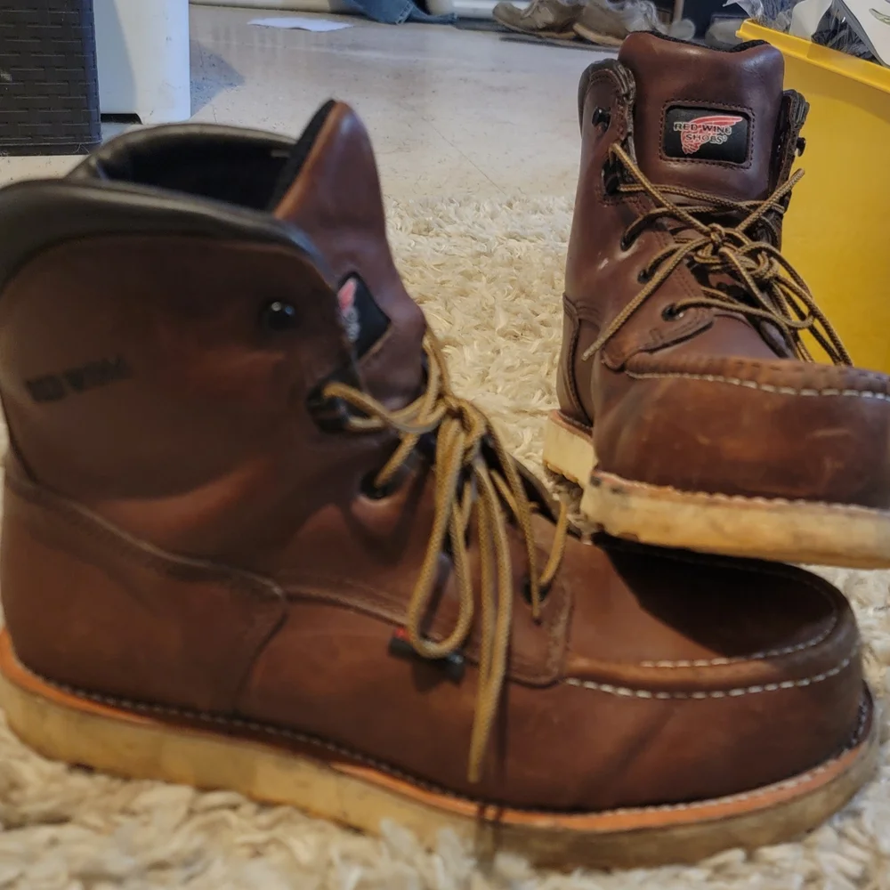 Men's Brown Leather Boots - Picture 2 of 6